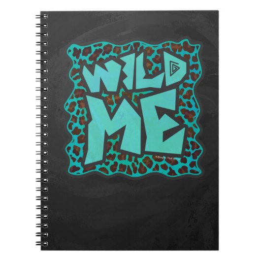 Carnet Wild Me Design léopard Brown et Turquoise (Devant)