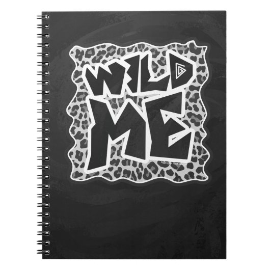Carnet Wild Me Leopard blanc et noir (Devant)