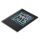 Carnet Wild Me Zebra Noir et Bleu (Côté gauche)