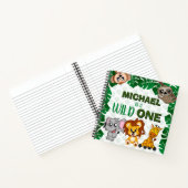 Carnet Wild One Jungle Safari animal premier anniversaire (Intérieur)
