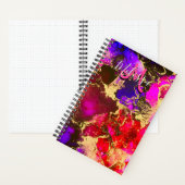 Carnet Wild Purple and Fuscia Alcohol Ink (À l'intérieur)