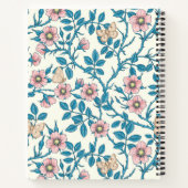Carnet Wild roses and butterflies /pink/blue/off white (Dos)