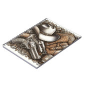 Carnet Wild West avec Cowboy Casquette et armes à feu (Côté gauche)