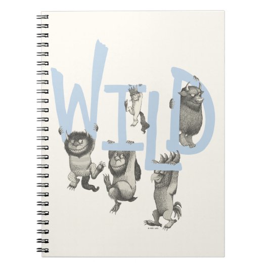Carnet WILD | Wild Things et Max - Bleu (Devant)
