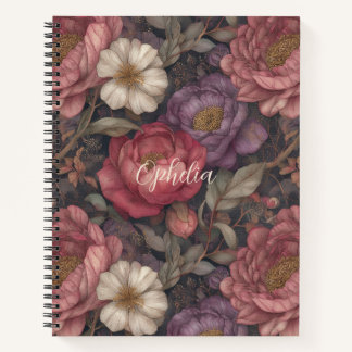 Carnet Wildflower Pink and Purple Personalized