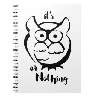 Carnet Wildly Punny — Owl or Nothing Minimalist Owl Art