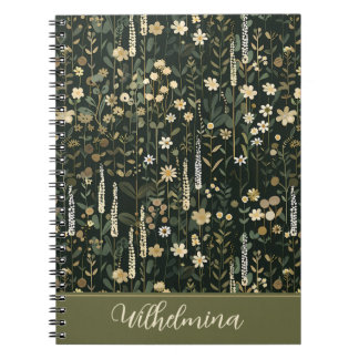 Carnet Wilhelmina Dark Daisy Floral