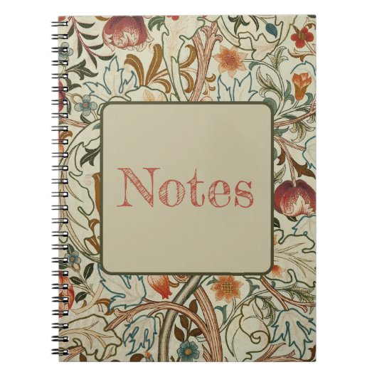 Carnet William Morris Acanthus Broderie Motif Floral (Devant)
