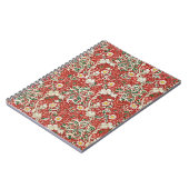 Carnet William Morris Algue Antique Fleur Rouge Vert (Côté gauche)