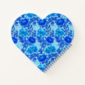 Carnet William Morris Chrysanthemums Nuances de Denim Blu (Dos)