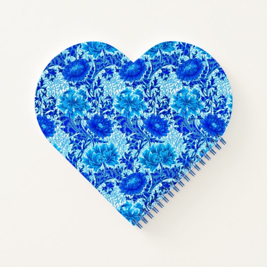 Carnet William Morris Chrysanthemums Nuances de Denim Blu (Dos)