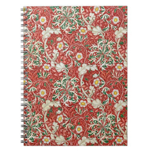 Carnet William Morris Fleur d'antiquité aux algues Vert r
