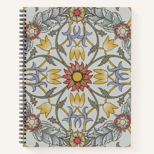 Carnet William Morris Floral Circle Flower Illustration (Devant)