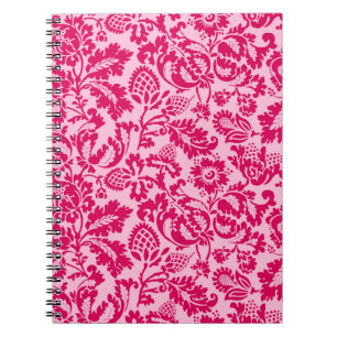 Carnet William Morris Floral Damask, Fuchsia et Pink