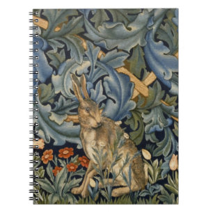 Carnet William Morris Forest Rabbit Floral Art