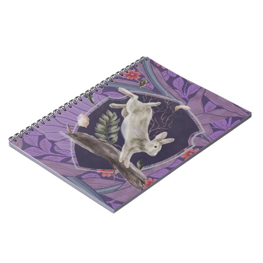 Carnet William Morris Forest Rabbit Floral Art (Côté gauche)