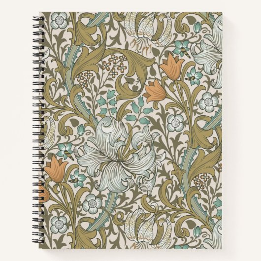 Carnet William Morris Golden Lily Blue Gold Classic (Devant)