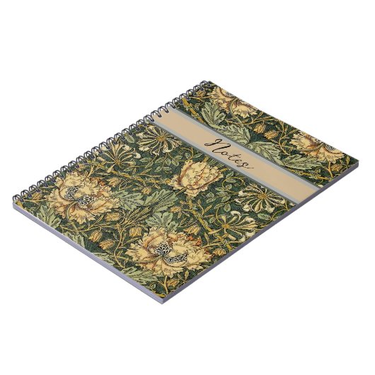Carnet William Morris Honeysuckle Vert Floral (Côté gauche)
