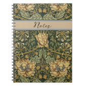 Carnet William Morris Honeysuckle Vert Floral (Devant)