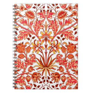 Carnet William Morris Hyacinth Imprimer, orange et rouill