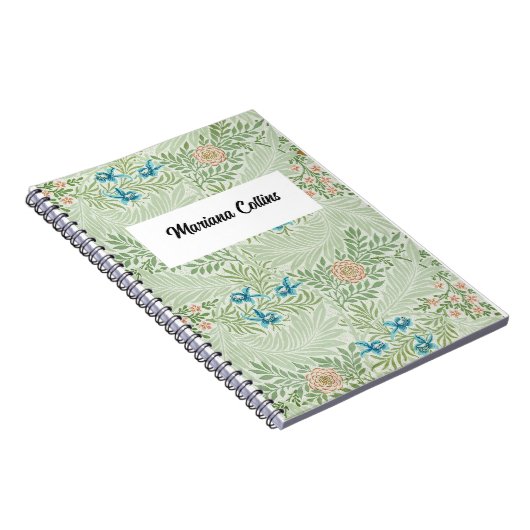 Carnet William Morris Larkspur Personalized (Côté Droit)