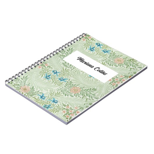 Carnet William Morris Larkspur Personalized (Côté gauche)