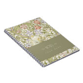 Carnet William Morris Lily Art nouveau motif floral (Côté Droit)
