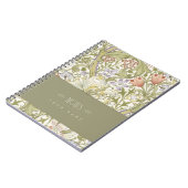 Carnet William Morris Lily Art nouveau motif floral (Côté gauche)