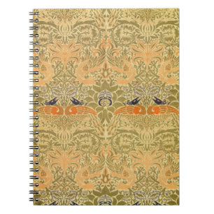Carnet William Morris Paon Dragon Arts et Métiers Vintage