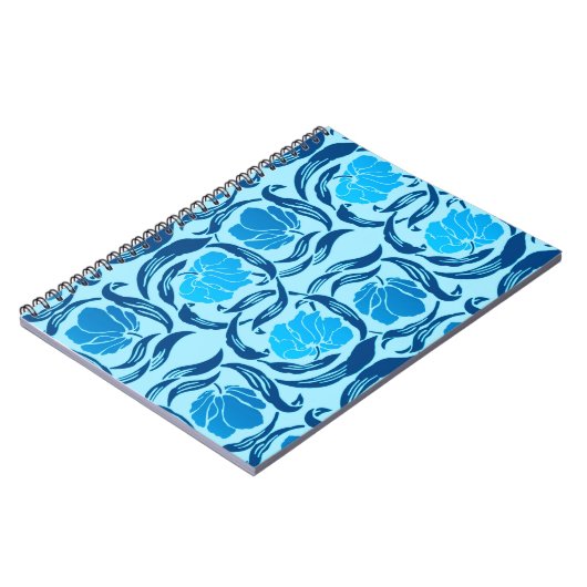 Carnet William Morris Pimpernel, Denim & Bleu clair (Côté gauche)