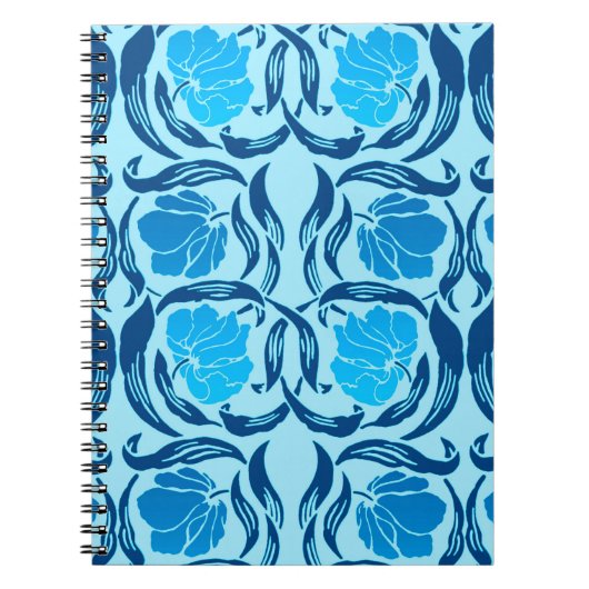 Carnet William Morris Pimpernel, Denim & Bleu clair (Devant)