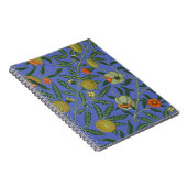 Carnet William Morris Pomegranate Bleu papier peint color (Côté Droit)