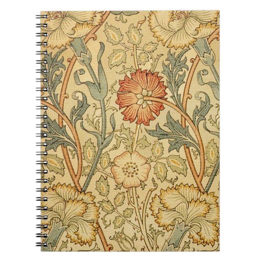 Carnet William Morris Rose Flower Fond d'écran Motif (Devant)