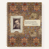 CARNET WILLIAM *MORRIS SNAKEHEAD OR FLORAL ROUGE (Devant)