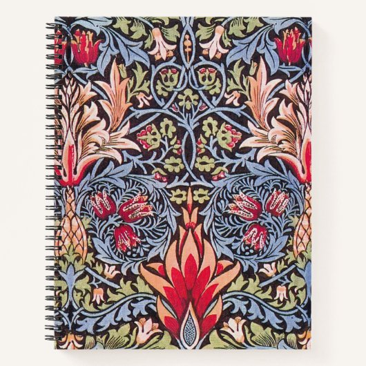 Carnet William Morris Snakeshead Floral Art Nouveau (Devant)