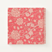 Carnet William Morris - Tulipes sauvages roses et Monogra (Dos)