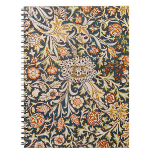 Carnet William Morris Vintage Trent Motif Floral Bleu