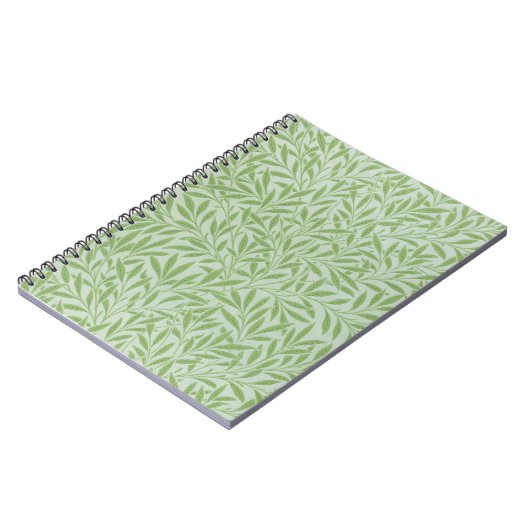 Carnet William Morris Willow Flower Classic Green (Côté gauche)