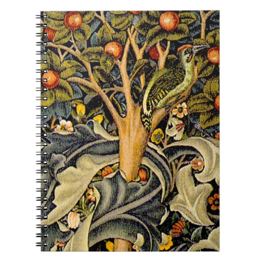 Carnet William Morris Woodpecker Tapestry Arts & Artisana (Devant)