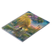 Carnet Willow d'or au coucher du soleil près de l'étang (Côté gauche)