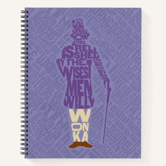Carnet Willy Wonka Citation Silhouette (Devant)