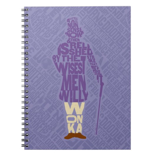 Carnet Willy Wonka Citation Silhouette (Devant)