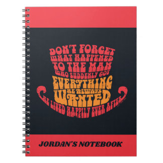 Carnet Willy Wonka Typographie Casquette