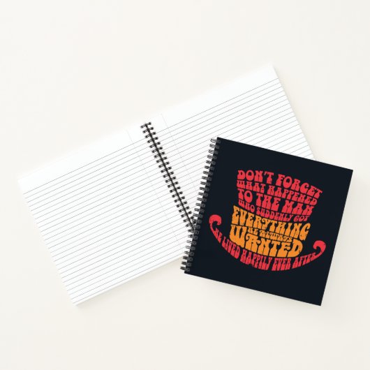 Carnet Willy Wonka Typographie Casquette (Intérieur)