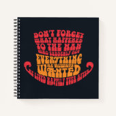 Carnet Willy Wonka Typographie Casquette (Devant)