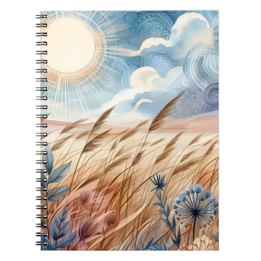 Carnet Windy Day Rustic Boho Mountain Prairie Country (Devant)