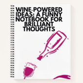 Carnet Wine‑Powered Ideas – Funny Notebook for Brilliant  (Devant)