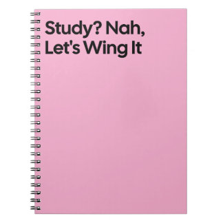 Carnet Wing It Funny Study Notebook