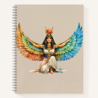 Carnet Winged Egyptian Goddess Mythology Inspired Design