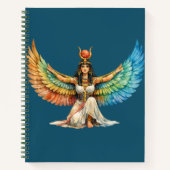 Carnet Winged Egyptian Goddess Mythology Inspired Design (Devant)
